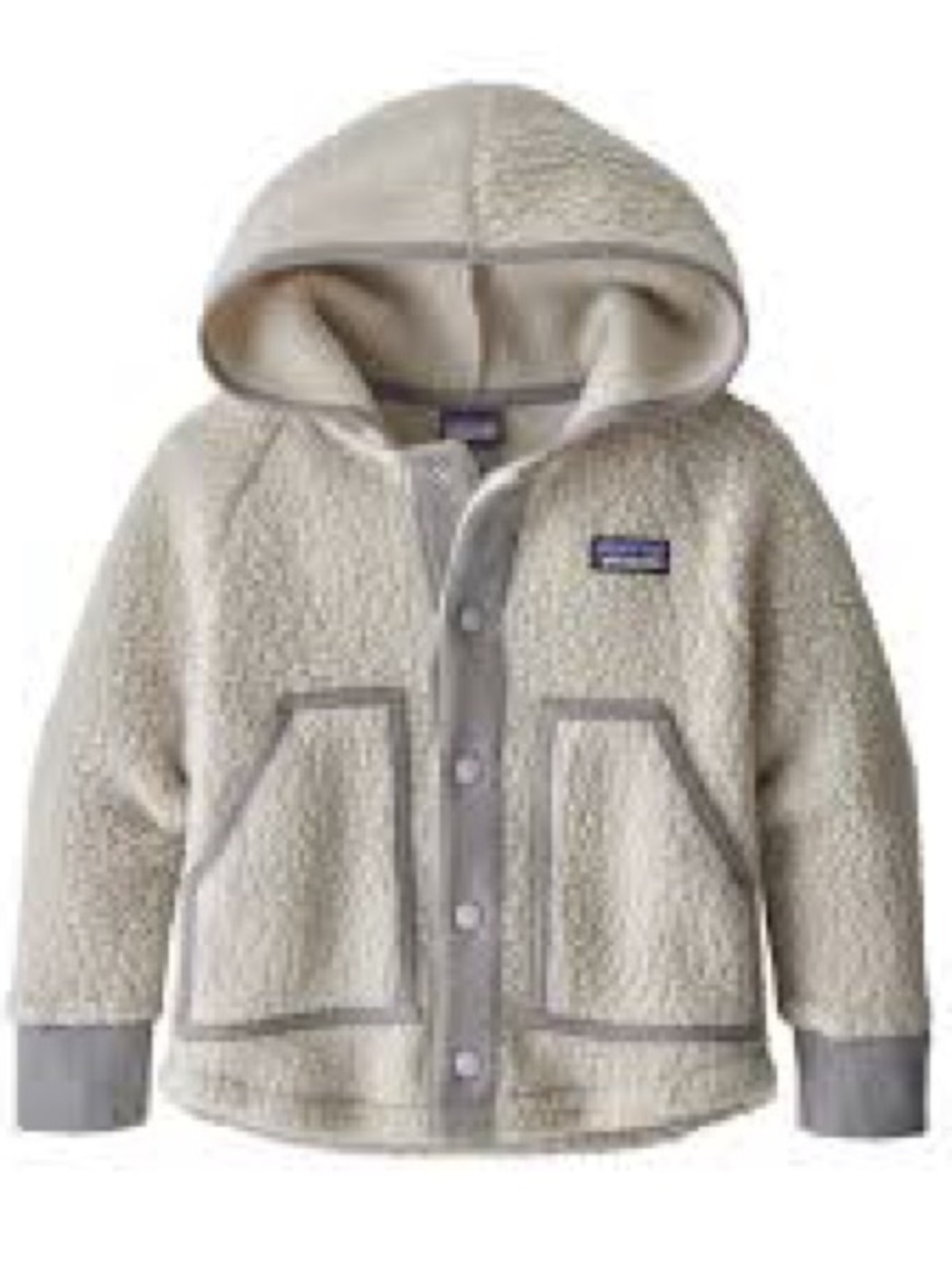 Patagonia Baby Retro Pile Jacket Cream Gray Trim 5t